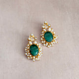 Mika Green Stud Earrings - Ahseya & Co