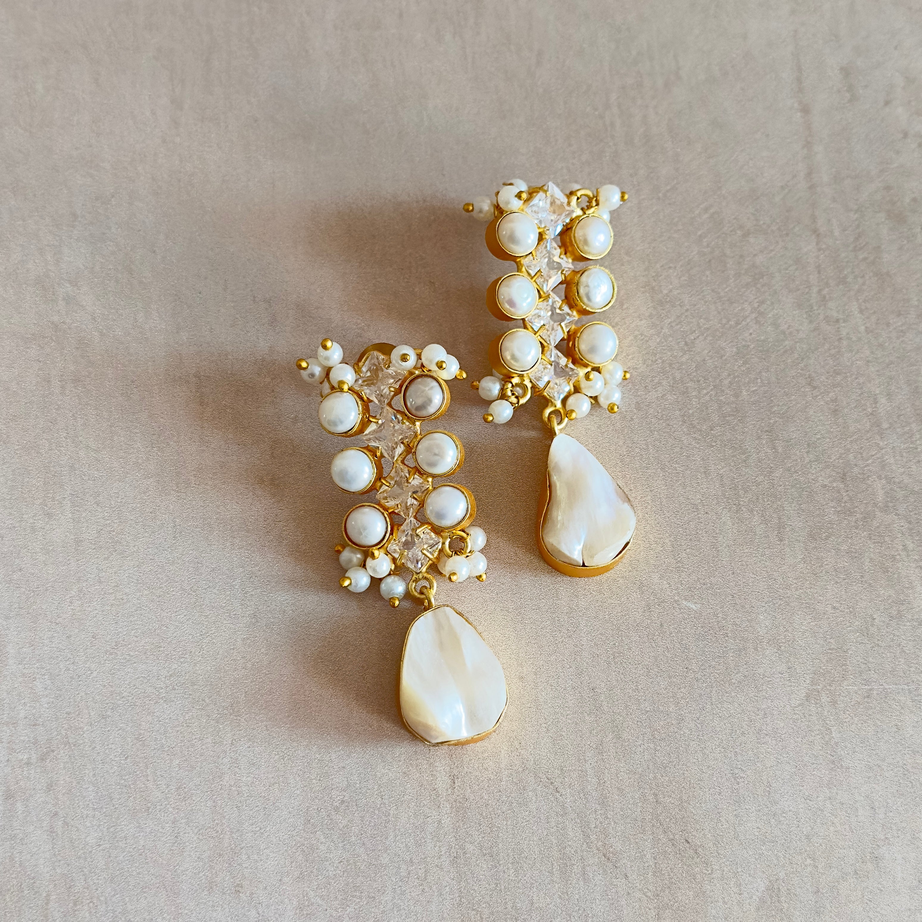 Dova Pearl Drop Earrings - Ahseya & Co