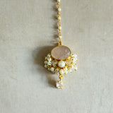 Khawla Pink Pearl Choker Set