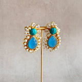 Rida Blue Crystal Stud Earrings