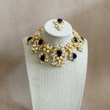 Esme Navy Pearl Necklace Set - Ahseya & Co