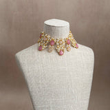 Azura Pink Crystal Necklace Set