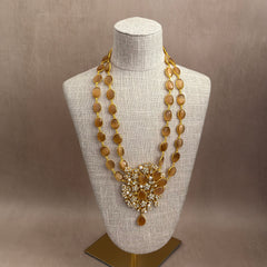 Siena Amber Kundan Mala Set - Ahseya & Co