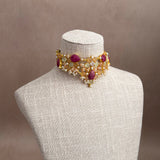 Verona Ruby Peach Choker Set