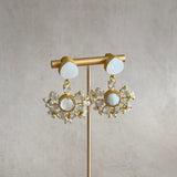 Eska White Drop Earrings - Ahseya & Co