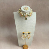 Elina Rose Olive Crystal Necklace Set