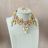 Ria Lilac Pearl Necklace Set