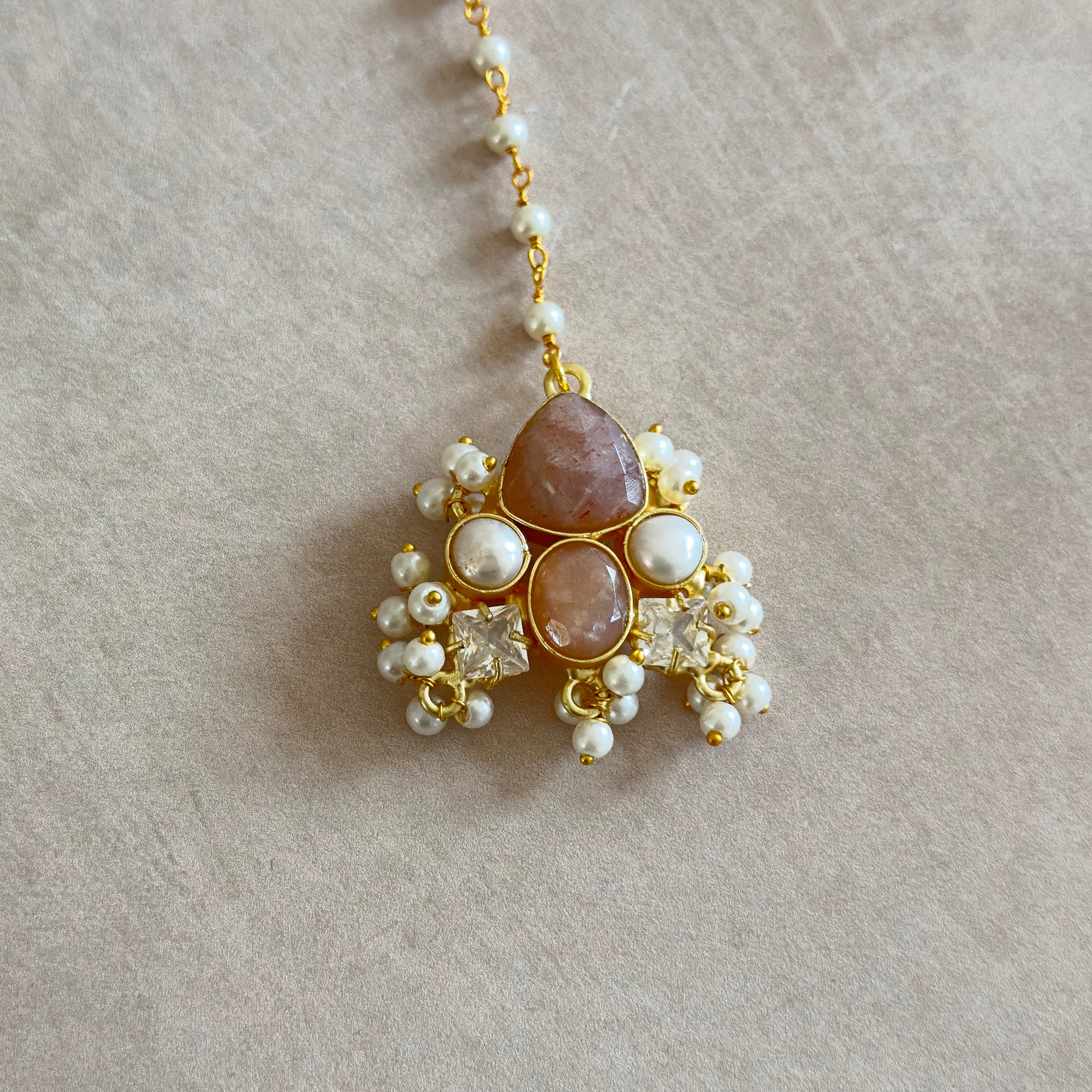 Eleanor Nude Pearl Mala Set - Ahseya & Co