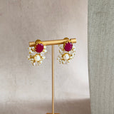 Carmen Fuchsia Pearl Necklace Set - Ahseya & Co