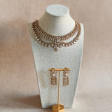 Arij Crystal Gold Necklace Set - Ahseya & Co