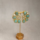 Sevilla Jade Kundan Stud Earrings