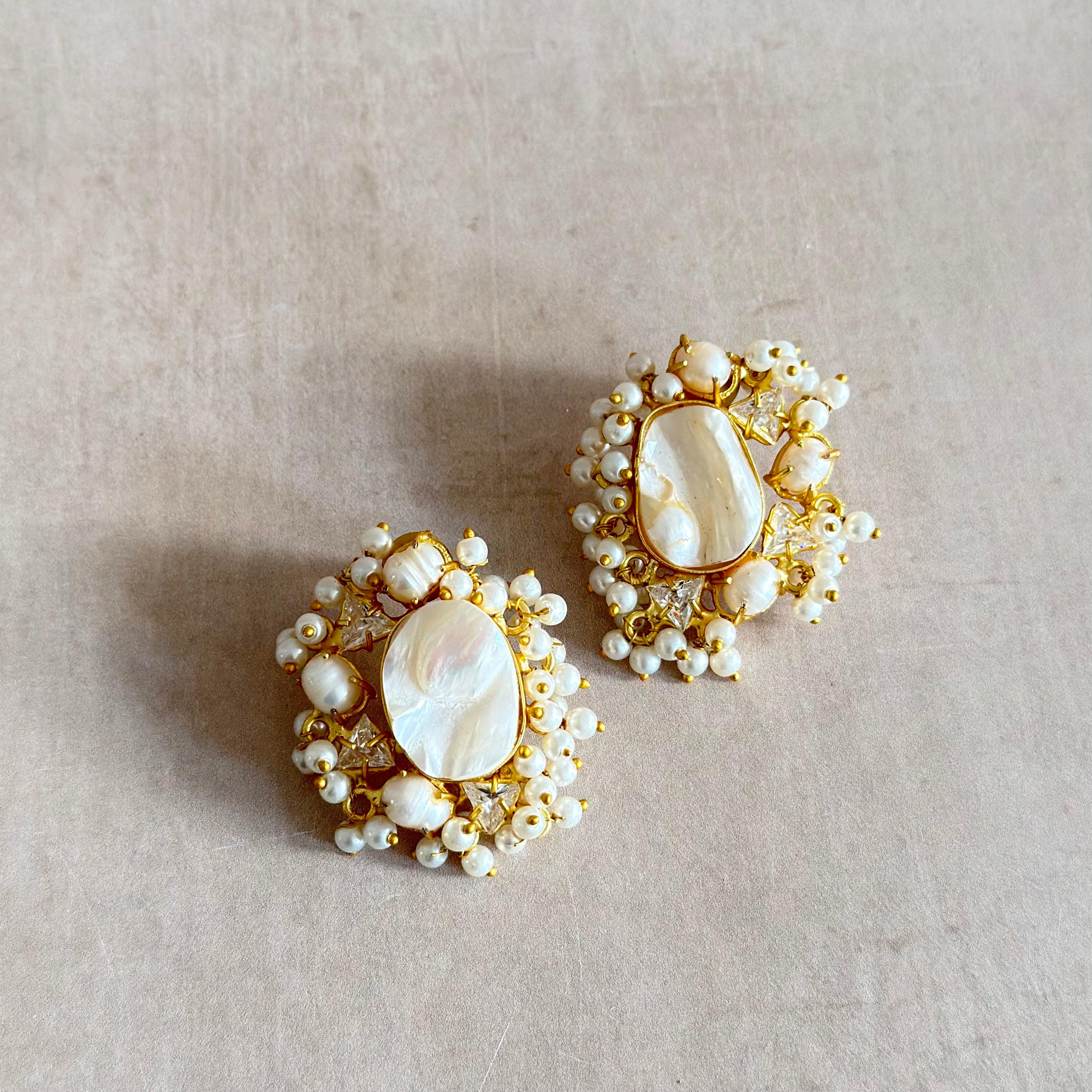 Zuri Pearl Stud Earrings - Ahseya & Co