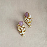 Brea Lilac Pearl Stud Earrings