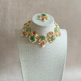 Dilnaz Jade Crystal Necklace Set - Ahseya & Co