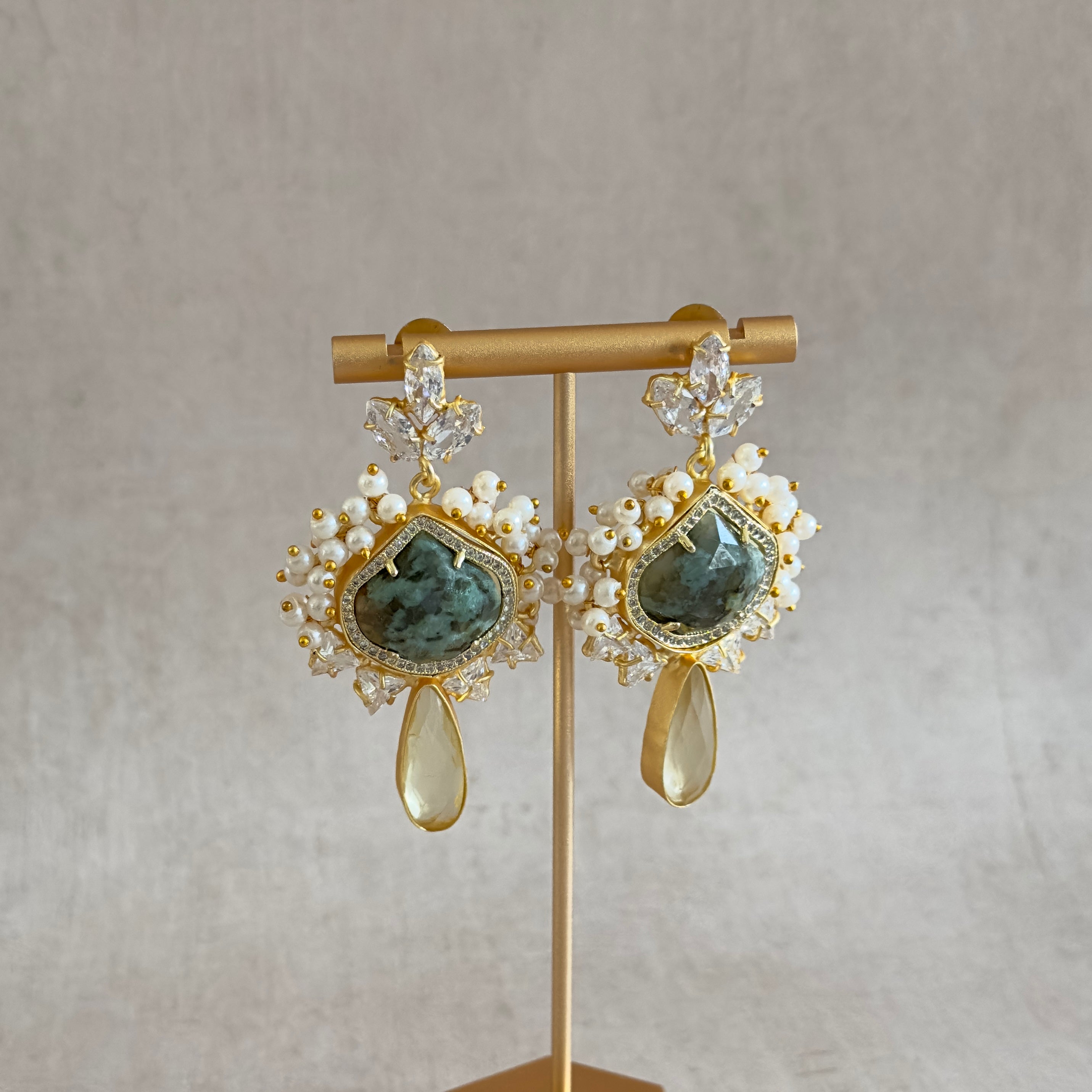 Miley Crystal Drop Earrings - Ahseya & Co