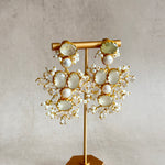 Rhea Grey Crystal Drop Earrings - Ahseya & Co