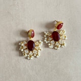 Mary Maroon Drop Earrings