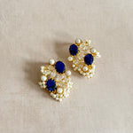 Roxy Navy Crystal Stud Earrings - Ahseya & Co