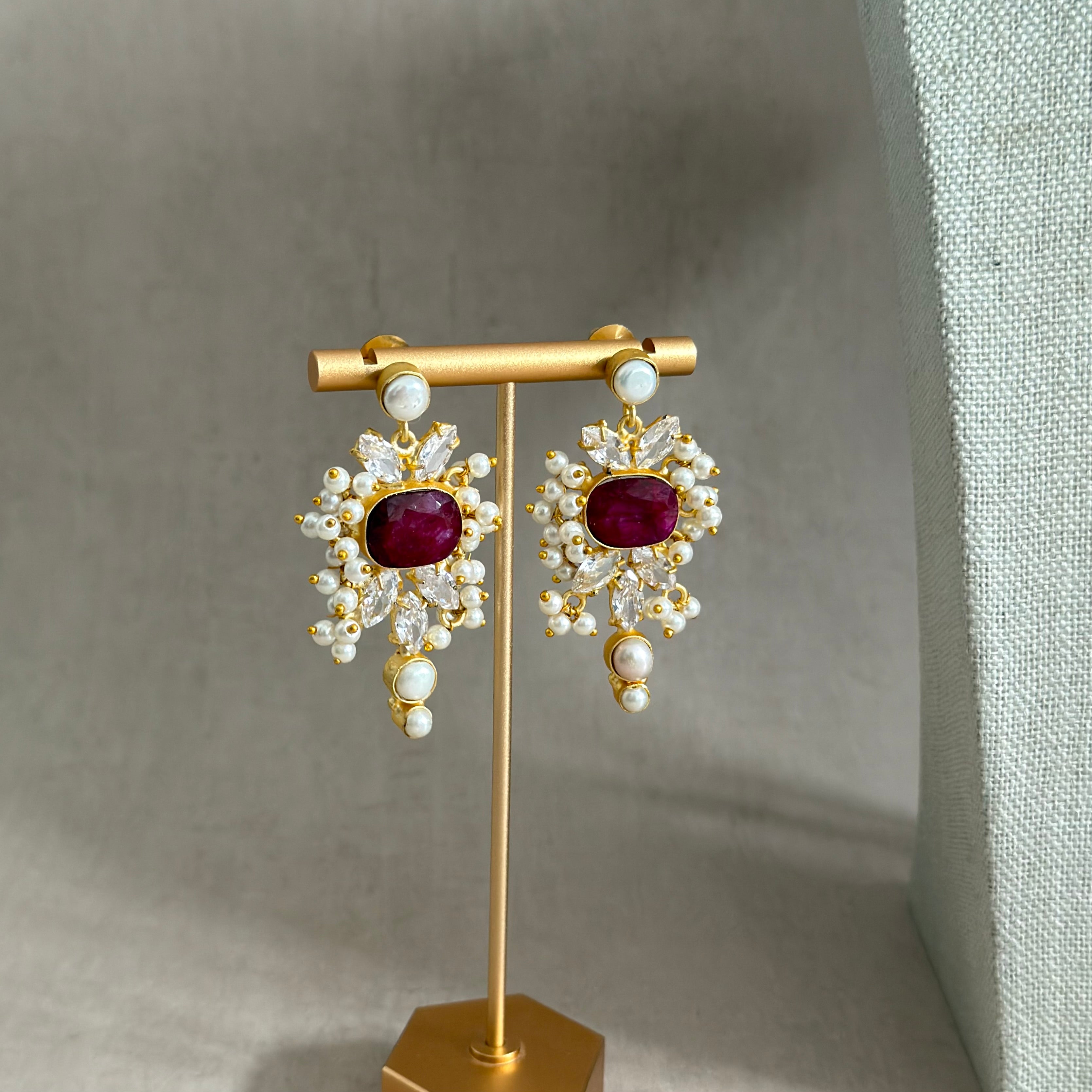 Athena Fuchsia Necklace Set - Ahseya & Co