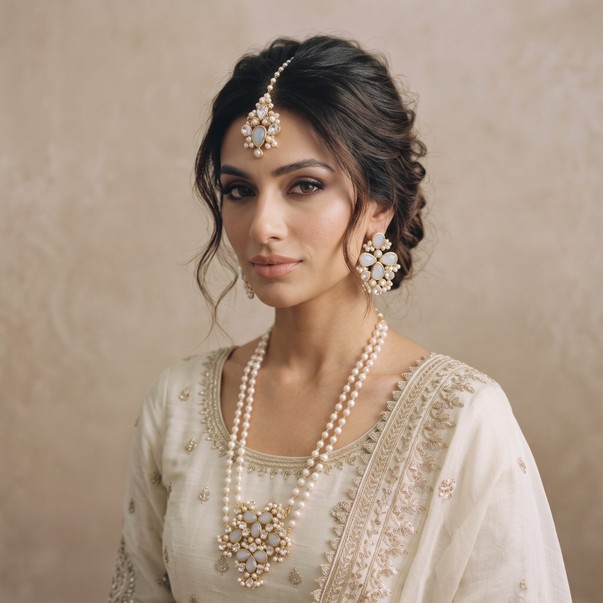 Liyana Opalite Pearl Mala Set - Ahseya & Co
