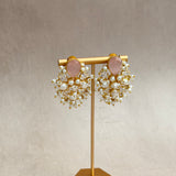 Brea Pink Pearl Stud Earrings