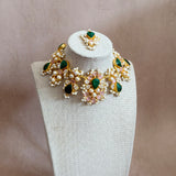 Esme Green Pink Necklace Set - Ahseya & Co