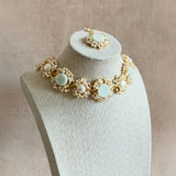 Aziza Jade Pearl Choker Set
