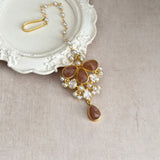 Liyana Peach Crystal Choker Set