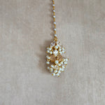 Wafaa Peach Crystal Necklace Set - Ahseya & Co