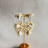 Rhea Pearl Crystal Drop Earrings - Ahseya & Co