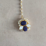 Durrah Navy Pearl Necklace Set