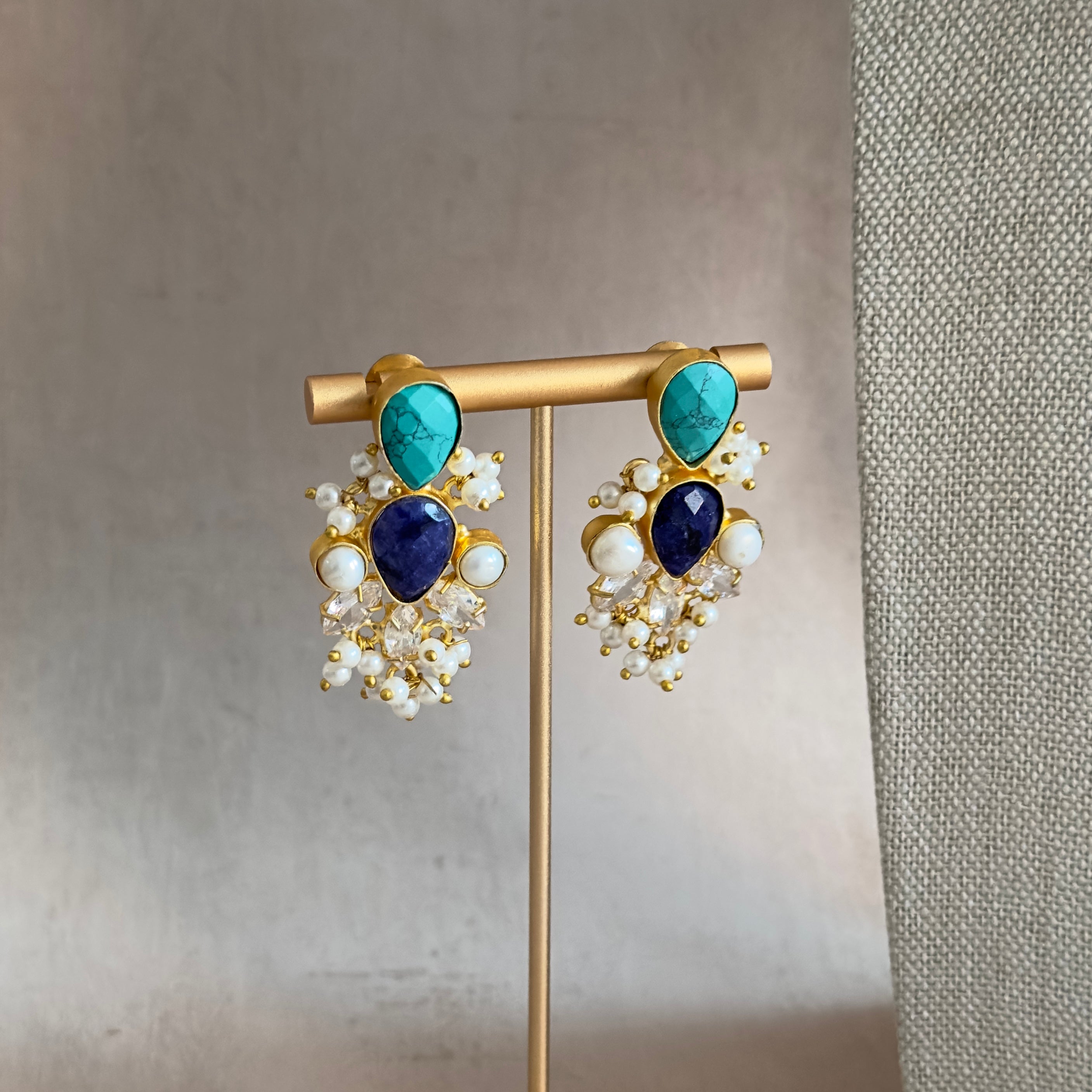 Mireya Blue Crystal Choker Set - Ahseya & Co