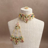 Verona Pink Jade Choker Set