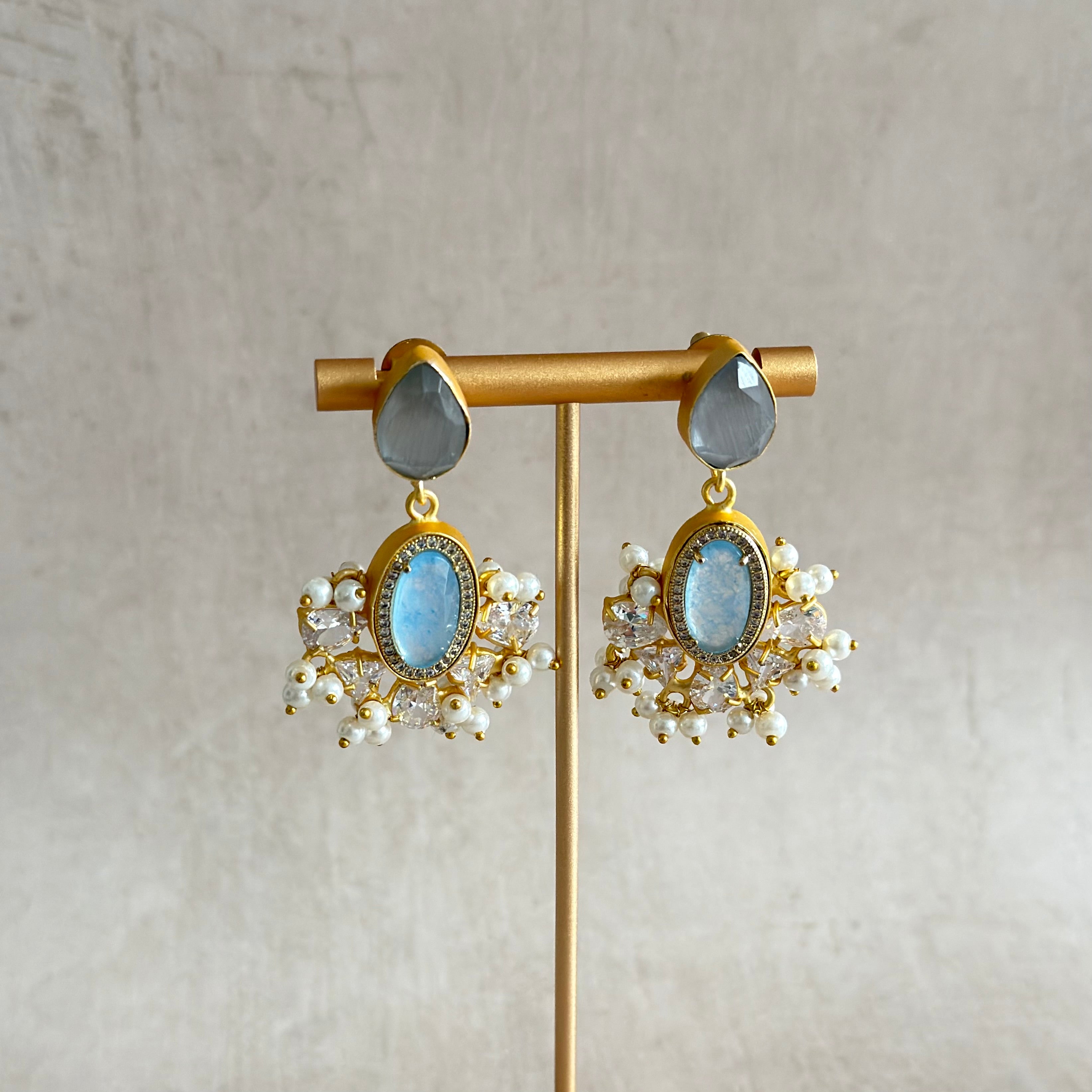 Harmoni Grey Drop Earrings - Ahseya & Co