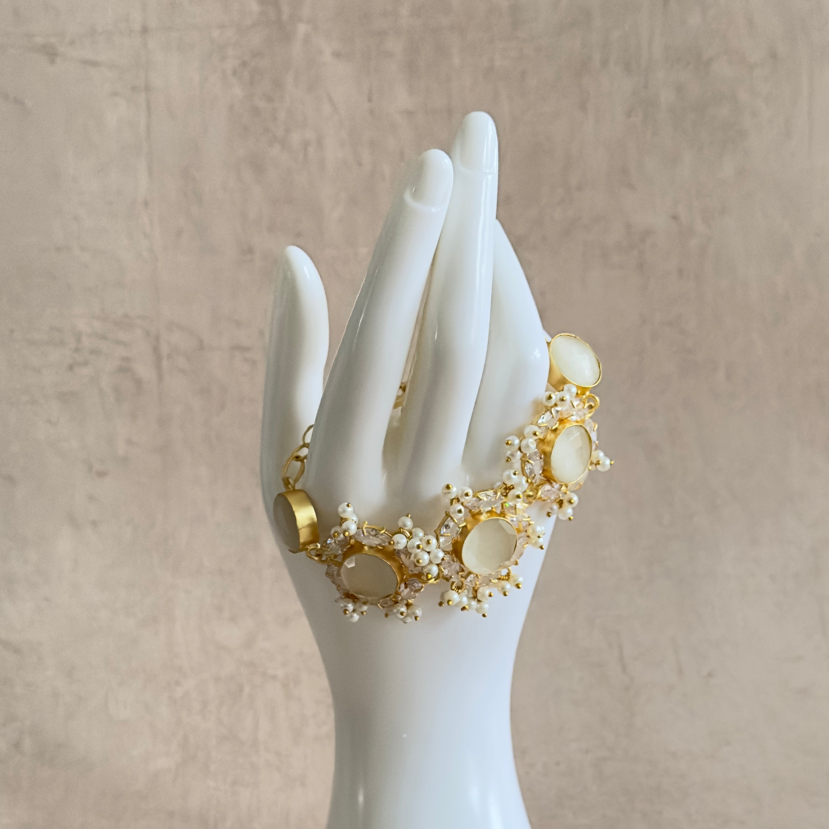 Suki Dove Grey Crystal Bracelet - Ahseya & Co