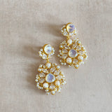Ruksar Crystal Pearl Drop Earrings