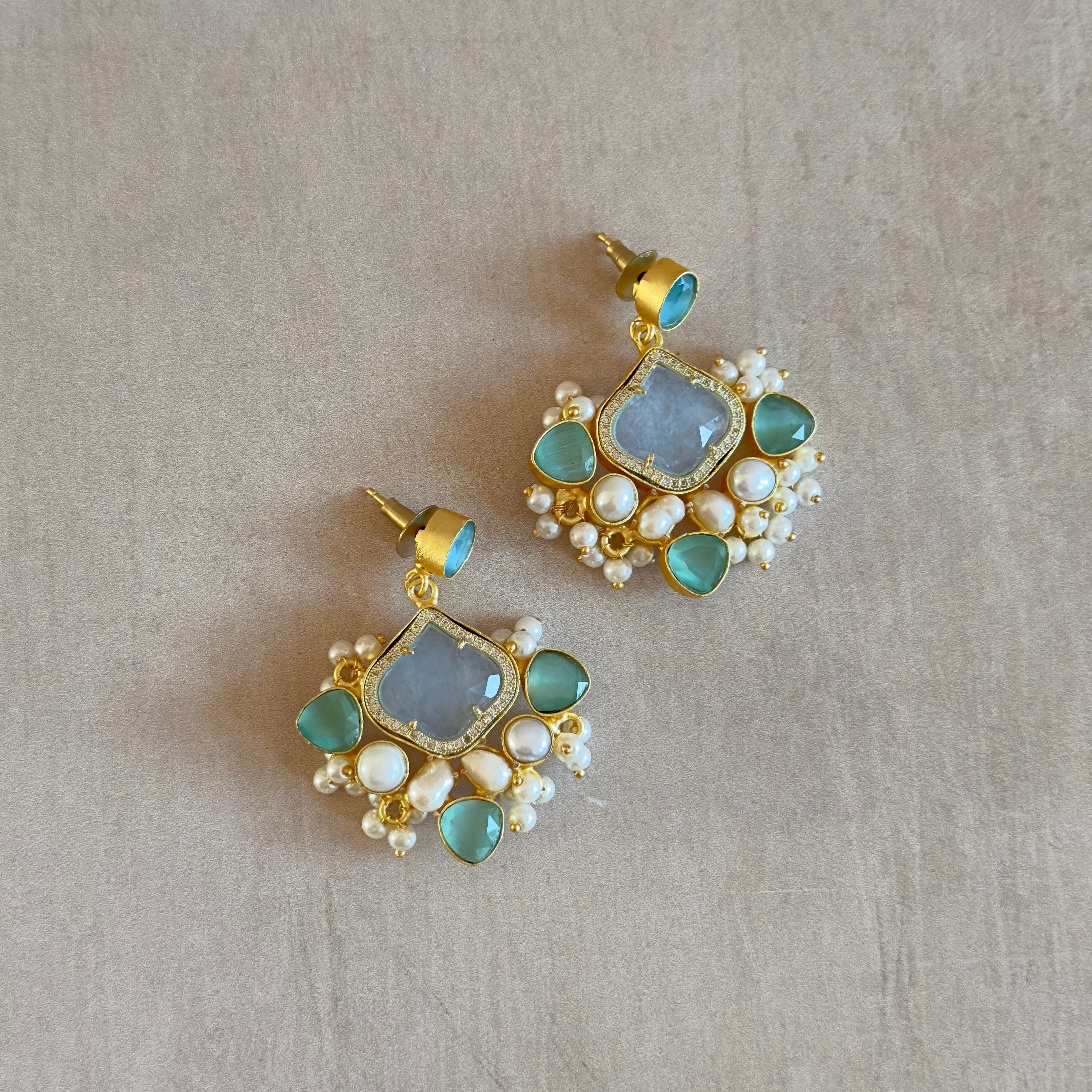 Monroe Blue Drop Earrings - Ahseya & Co
