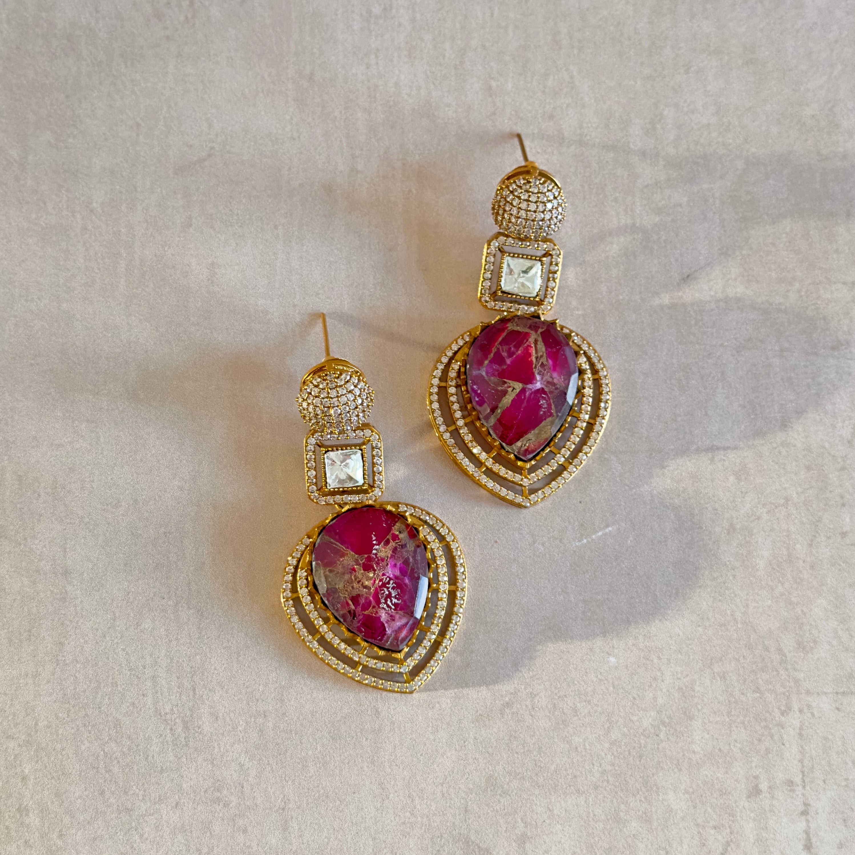 Tala Purple Drop Earrings - Ahseya & Co