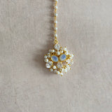 Munira Blue Crystal Necklace Set - Ahseya & Co