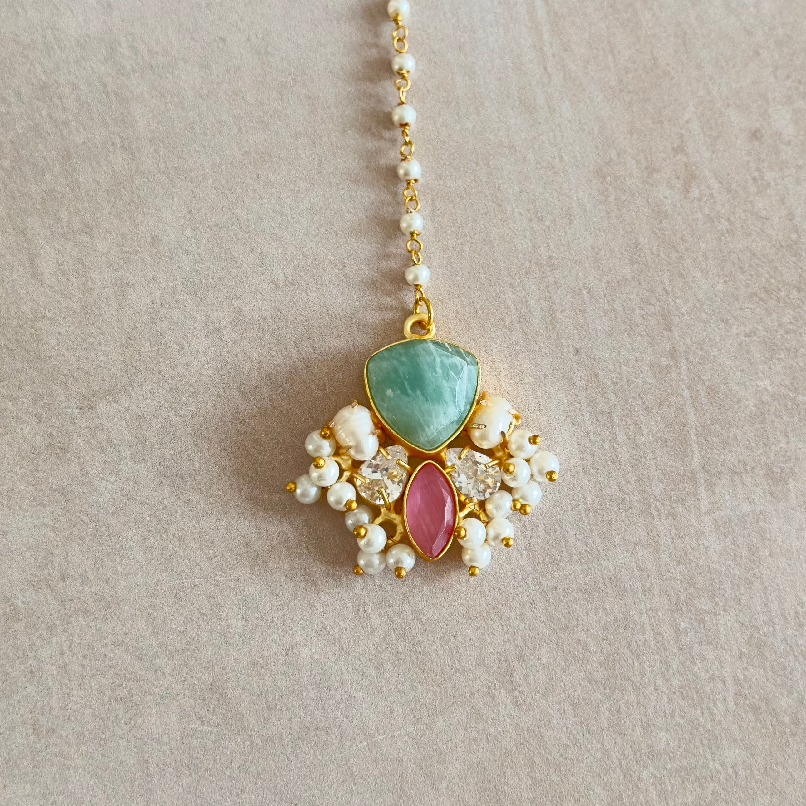 Giselle Jade Pink Choker Set - Ahseya & Co