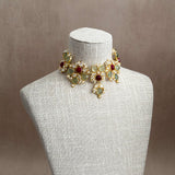 Lilia Olive Ruby Crystal Necklace Set