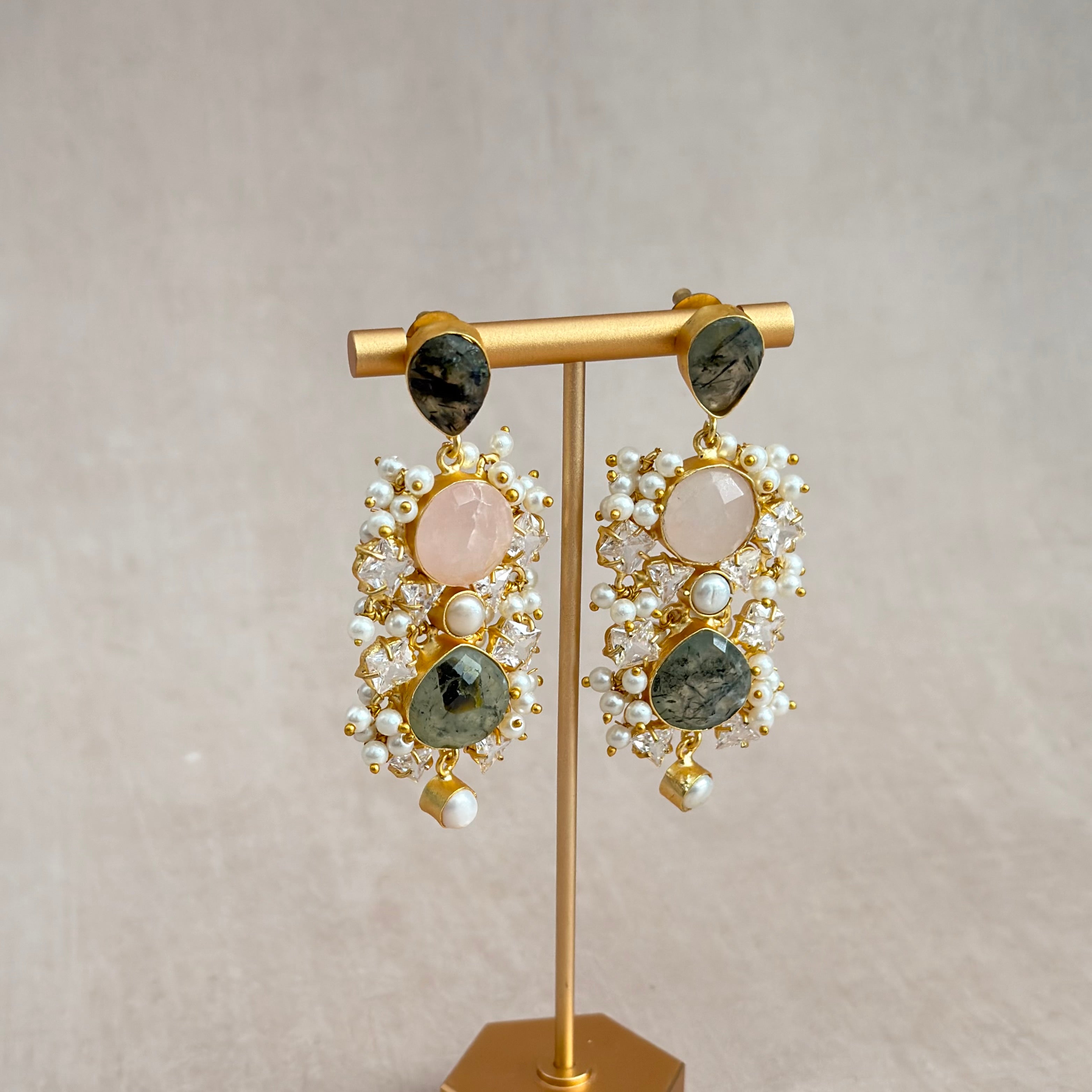 Paige Rose Olive Drop Earrings - Ahseya & Co