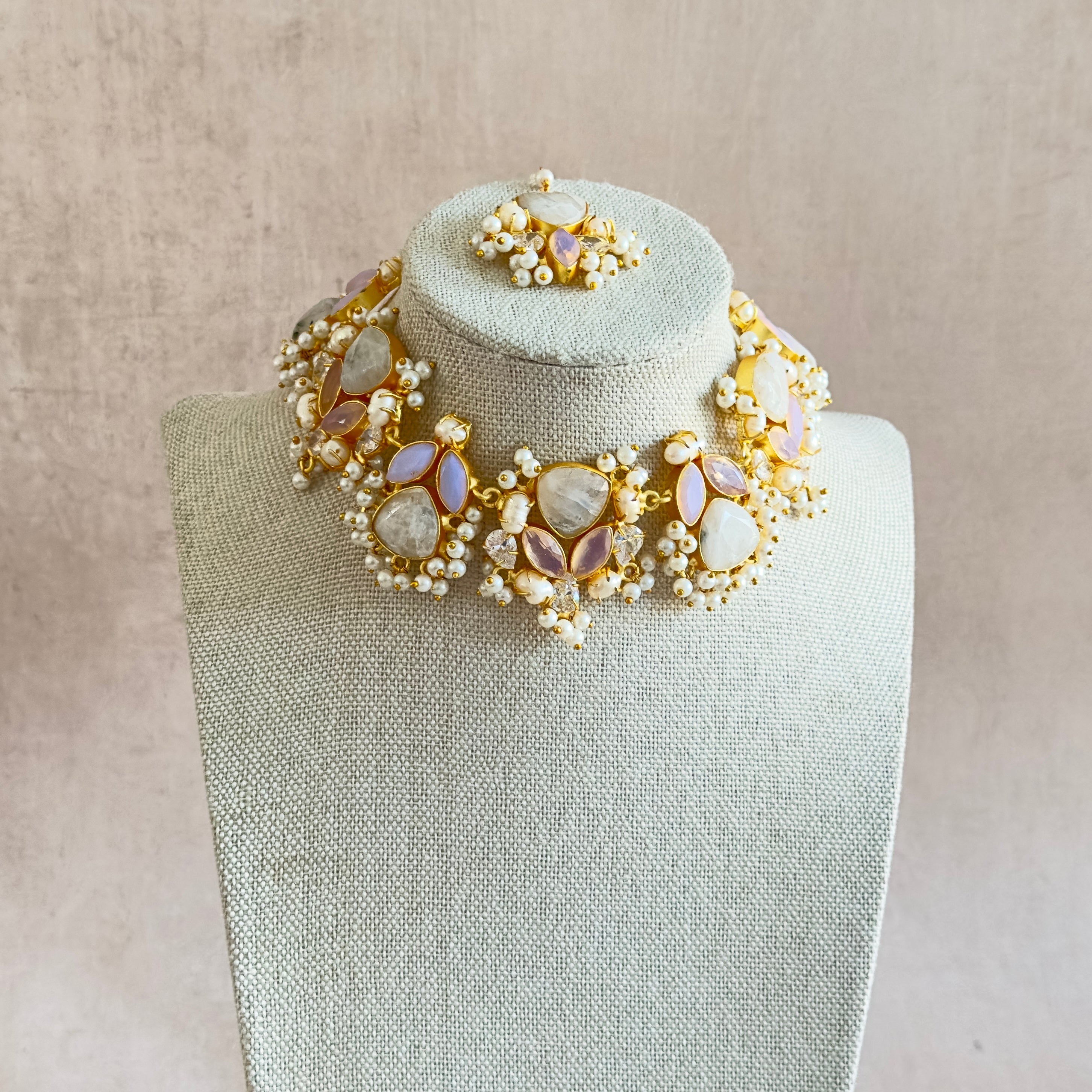 Giselle Crystal Choker Set - Ahseya & Co
