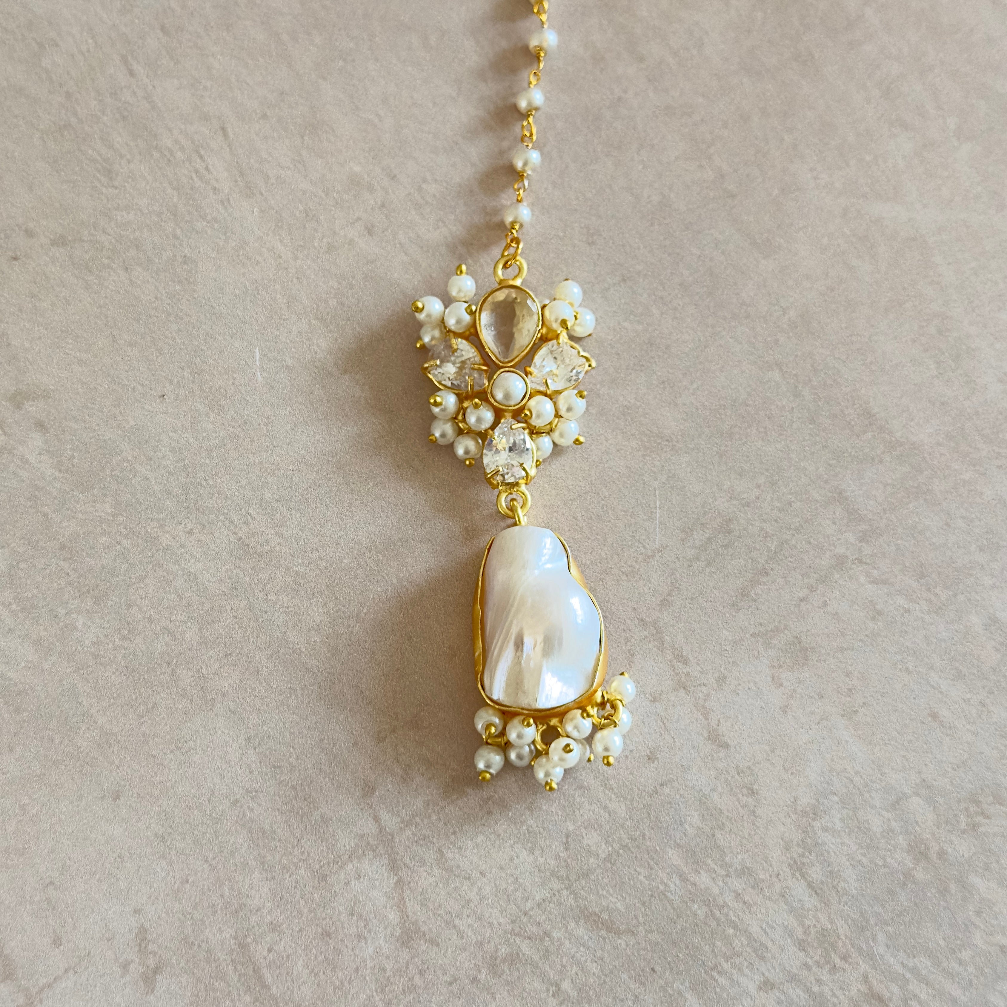 Halle Pearl Necklace Set - Ahseya & Co