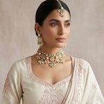 Areeba Pink Jade Choker Set - Ahseya & Co