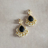 Meadow Black Crystal Drop Earrings