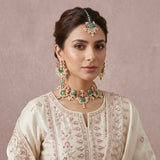 Leona Jade Crystal Necklace Set - Ahseya & Co