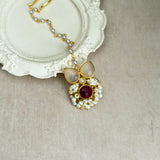 Lilia Rose Ruby Crystal Necklace Set