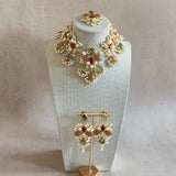 Avaya Peach Necklace Set
