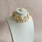 Maria Lilac Crystal Choker Set